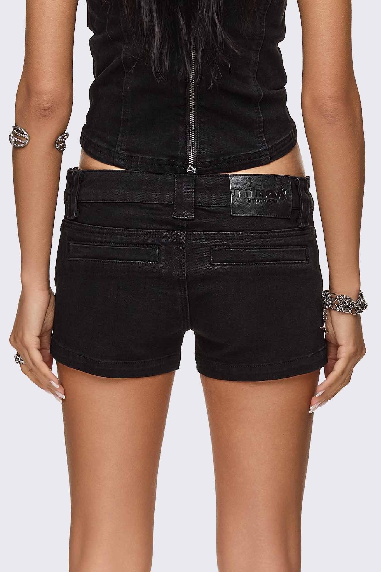 Ada Belted Mini Denim Shorts - Image 6