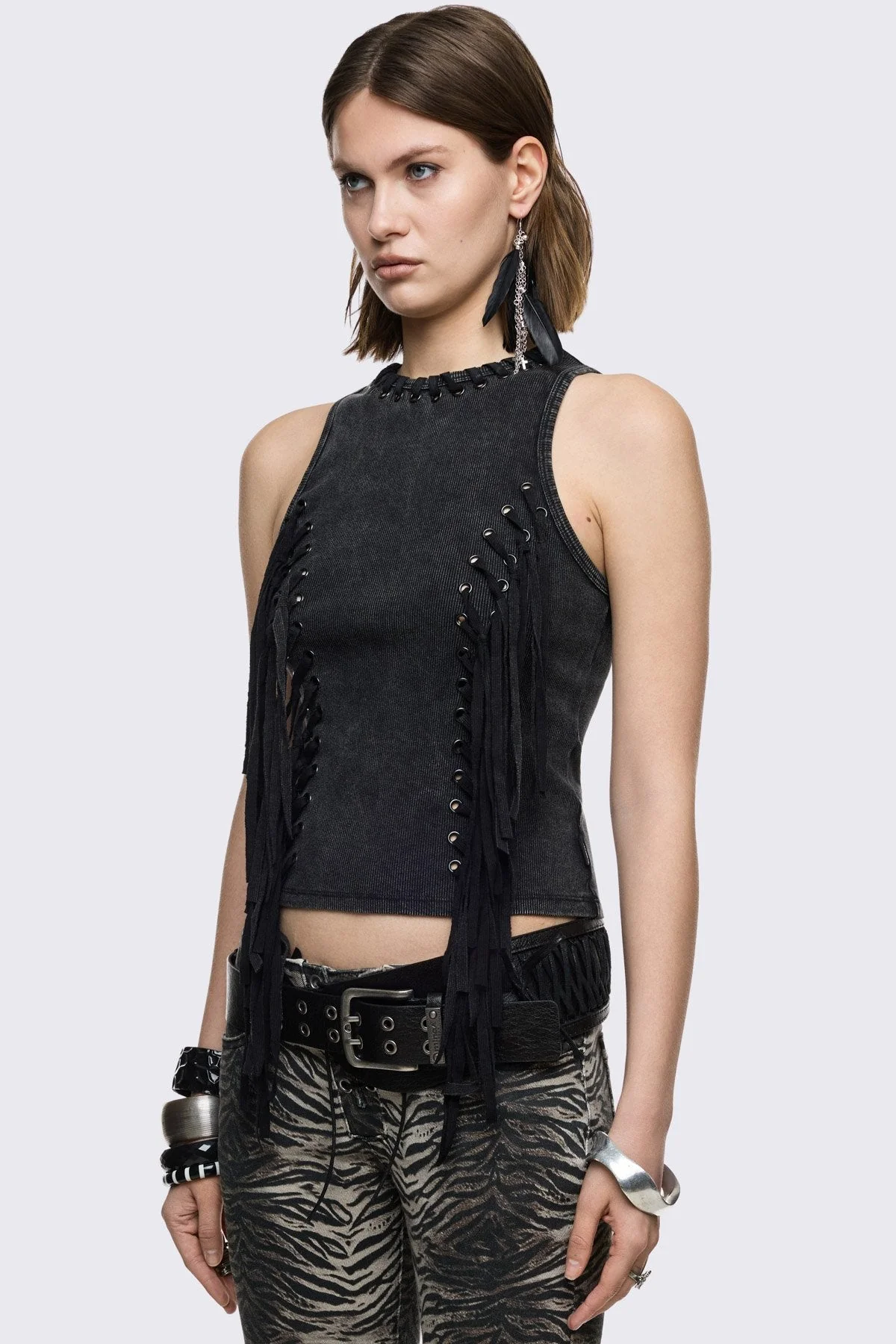 Anya Fringe Vest Top - Image 6