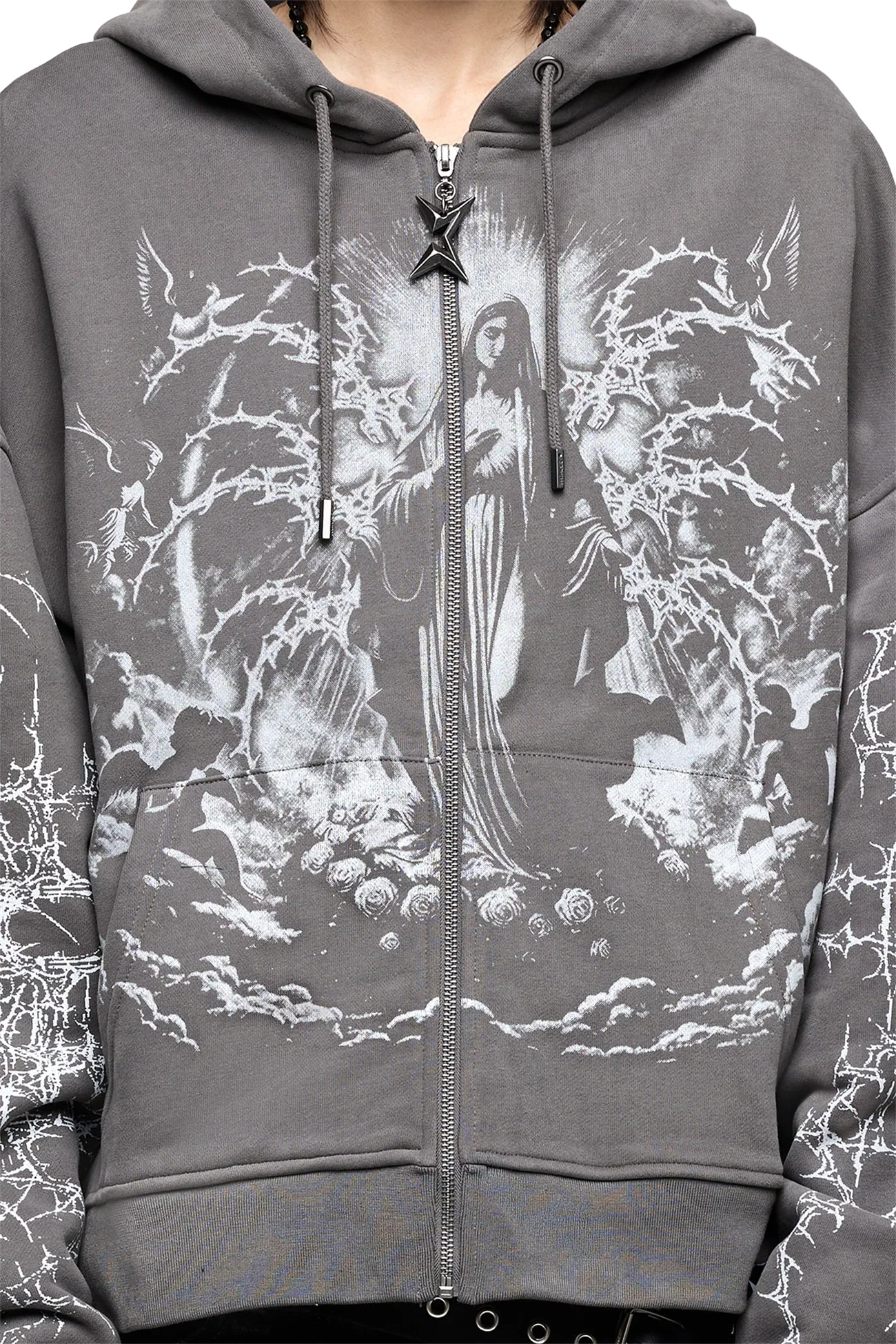 Ascension Grey Zip Up Hoodie - Image 4