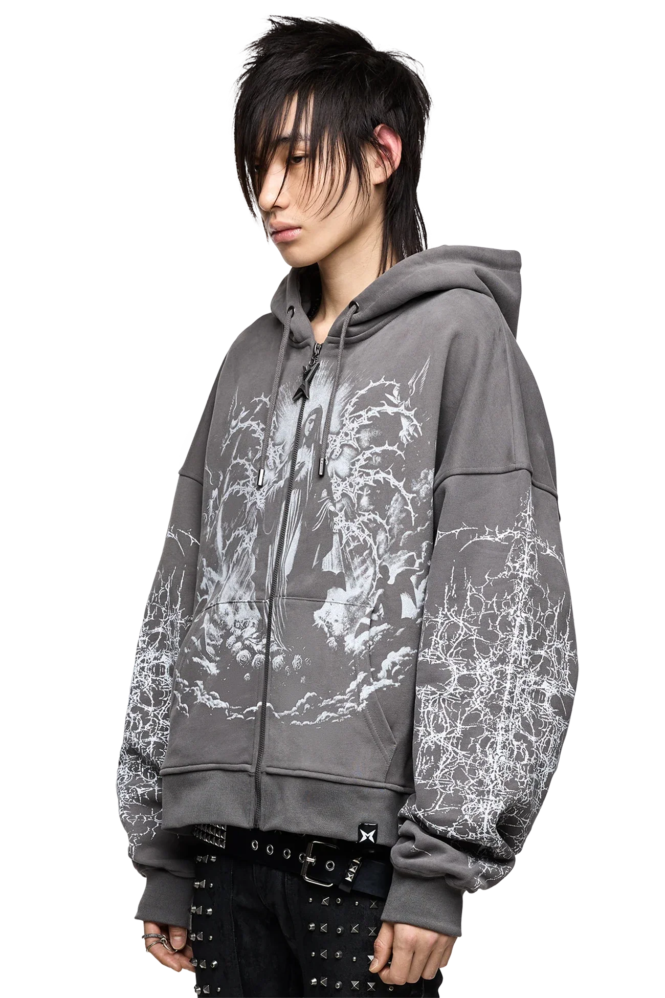 Ascension Grey Zip Up Hoodie - Image 5