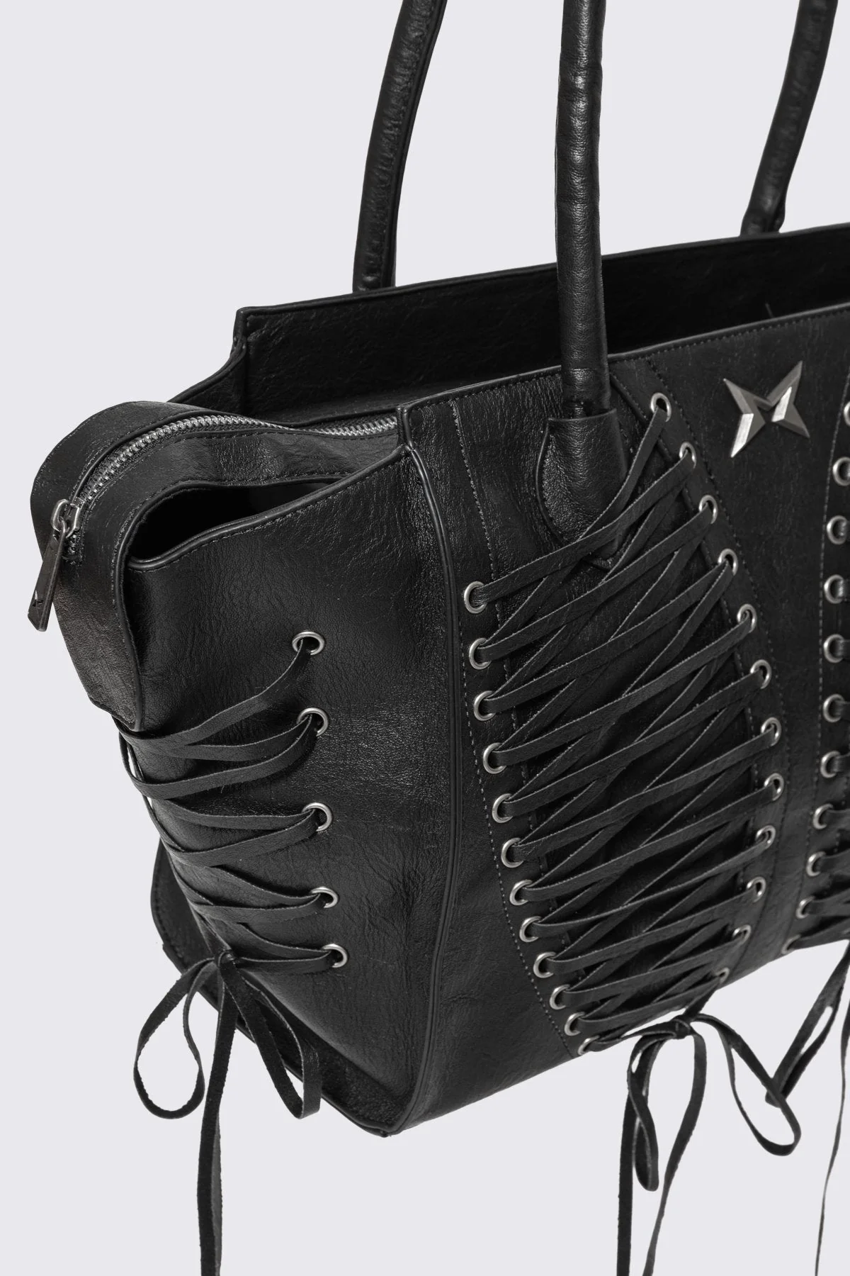 Avery Lace-Up Shoulder Bag - Image 3