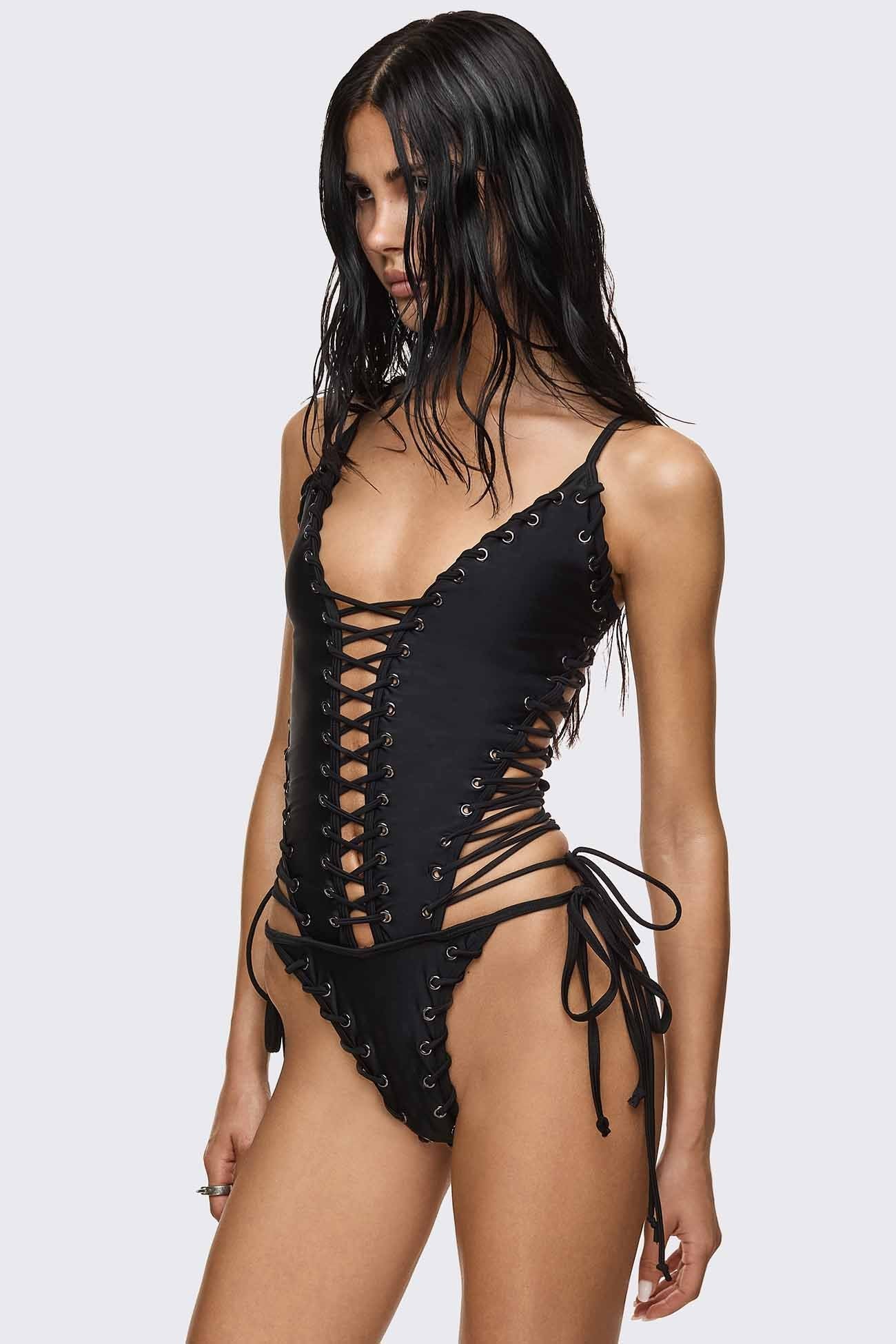 Bad Decisions Lace-up Swimsuit - Image 7