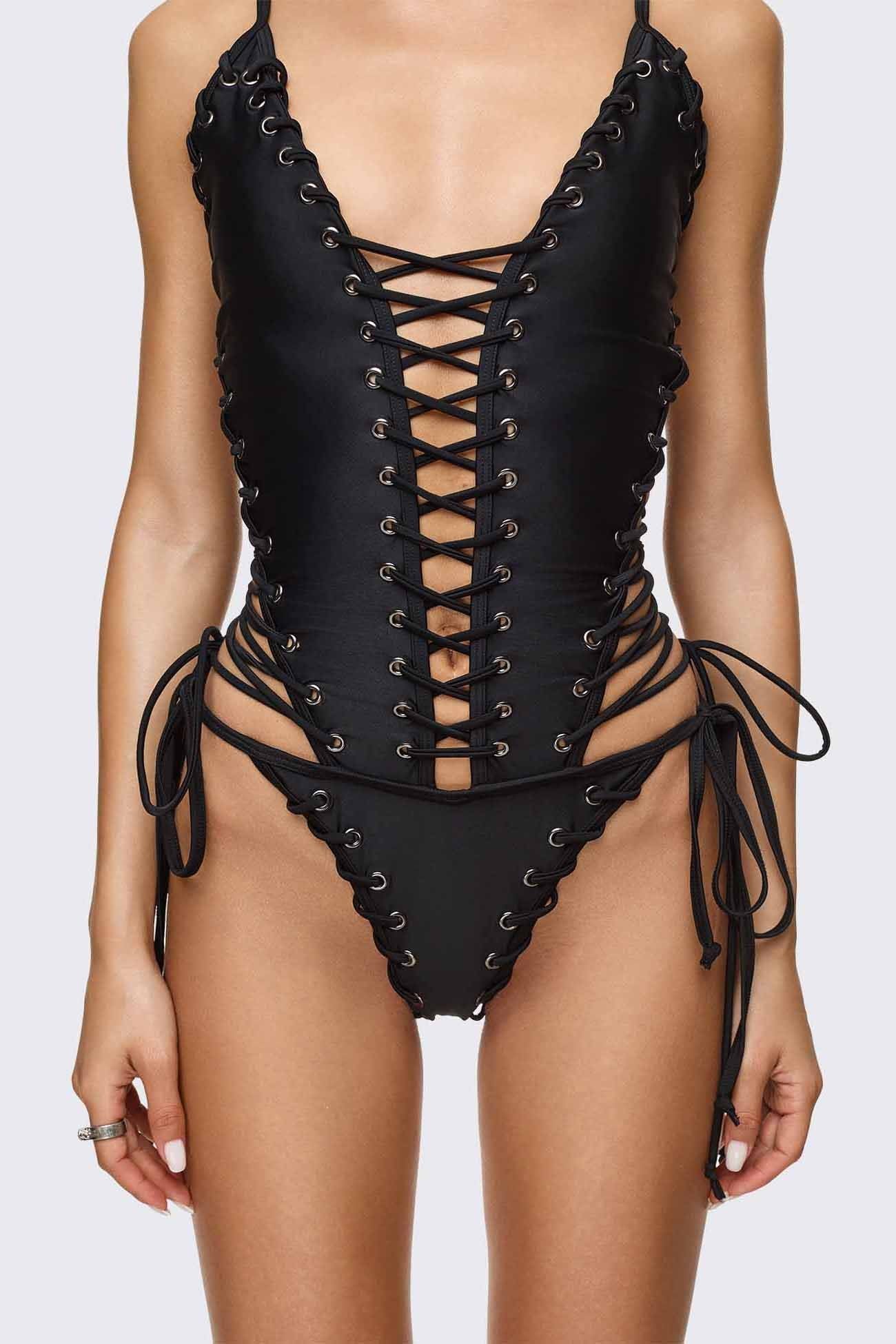 Bad Decisions Lace-up Swimsuit - Image 9