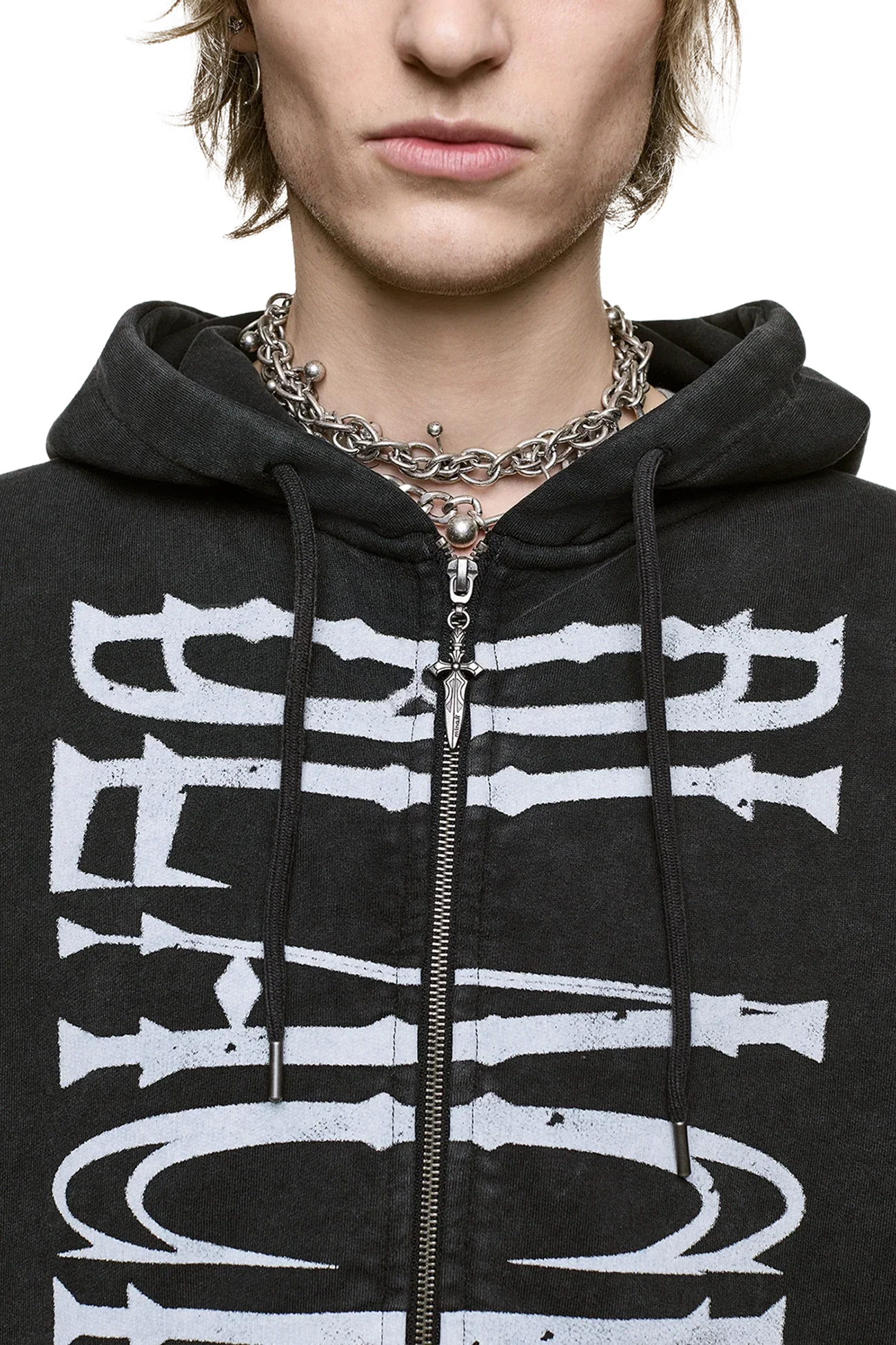 Blackout Washed Zip Up Hoodie - Image 5