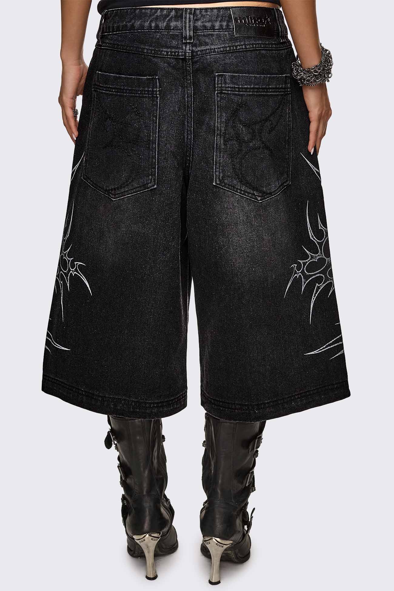 Blaze Graphic Washed Jorts - Image 6