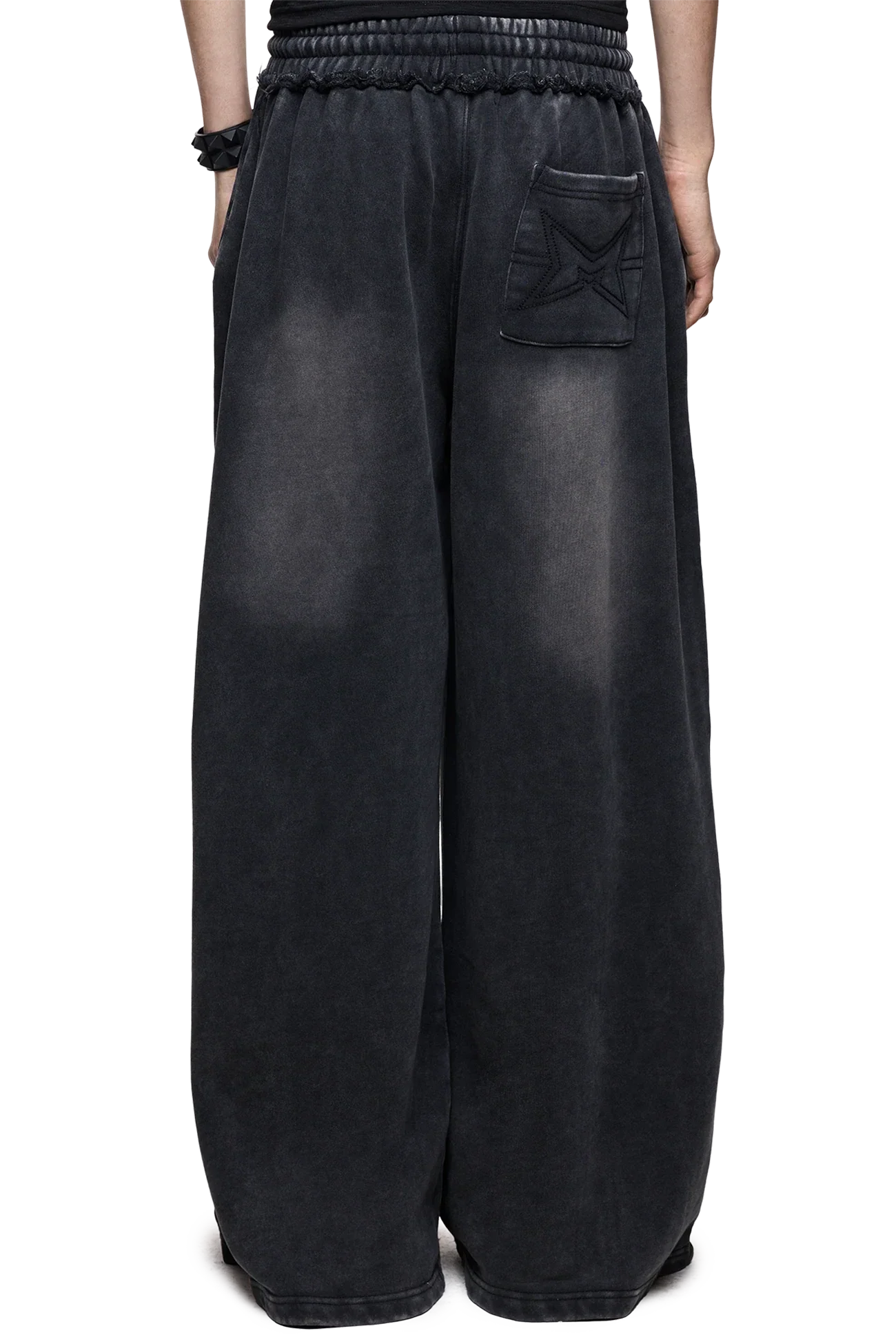 Blur Black Washed Sweatpants - Image 4