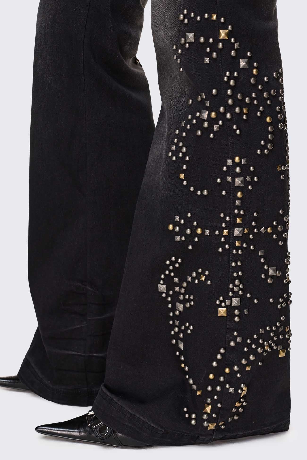 Brielle Studded Flared Jeans - Image 5