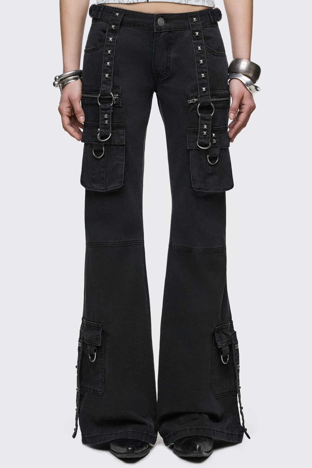 Bruise Cargo Flared Jeans - Image 5
