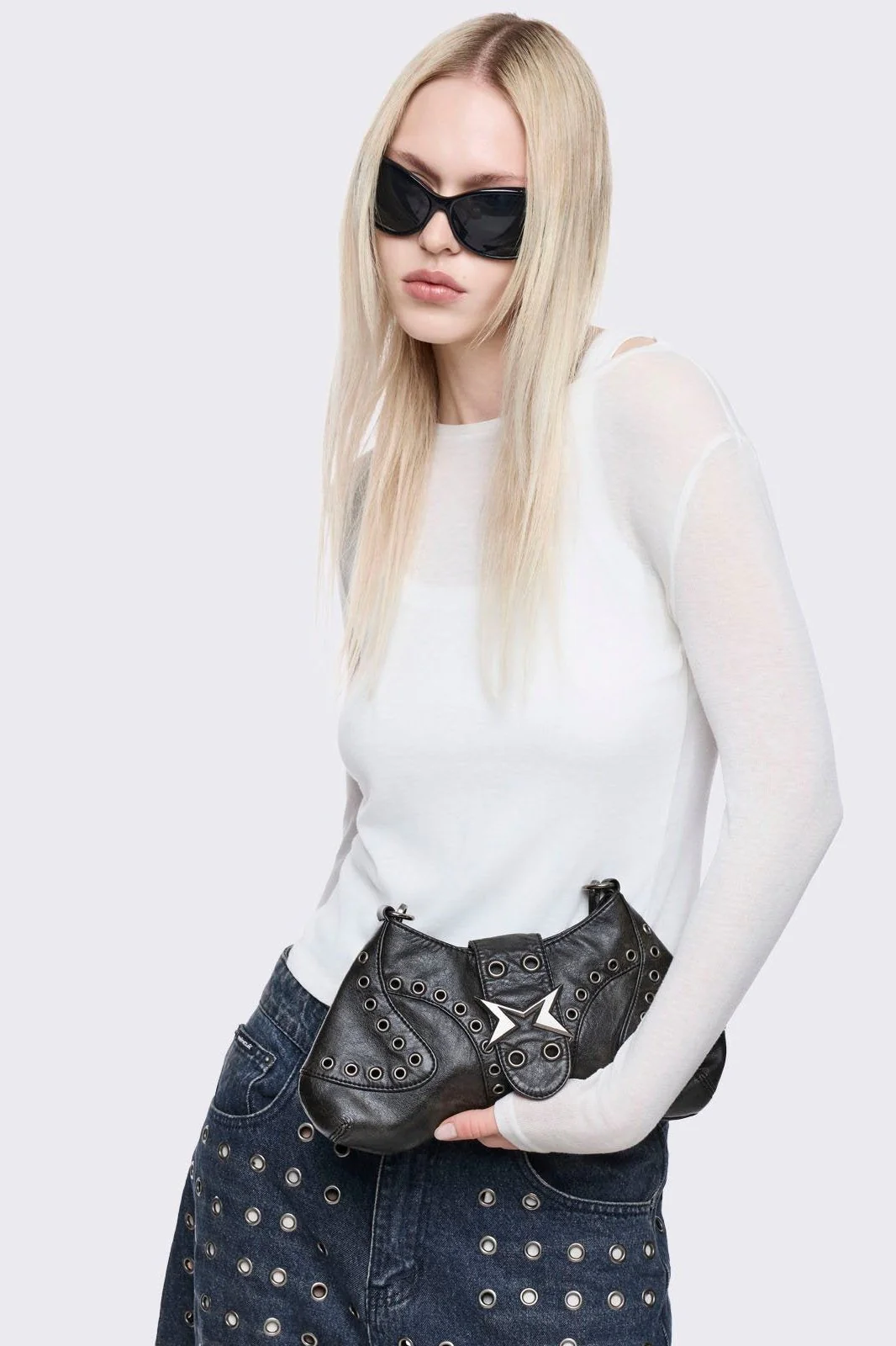 Charli Faux Leather Baguette Bag - Image 8