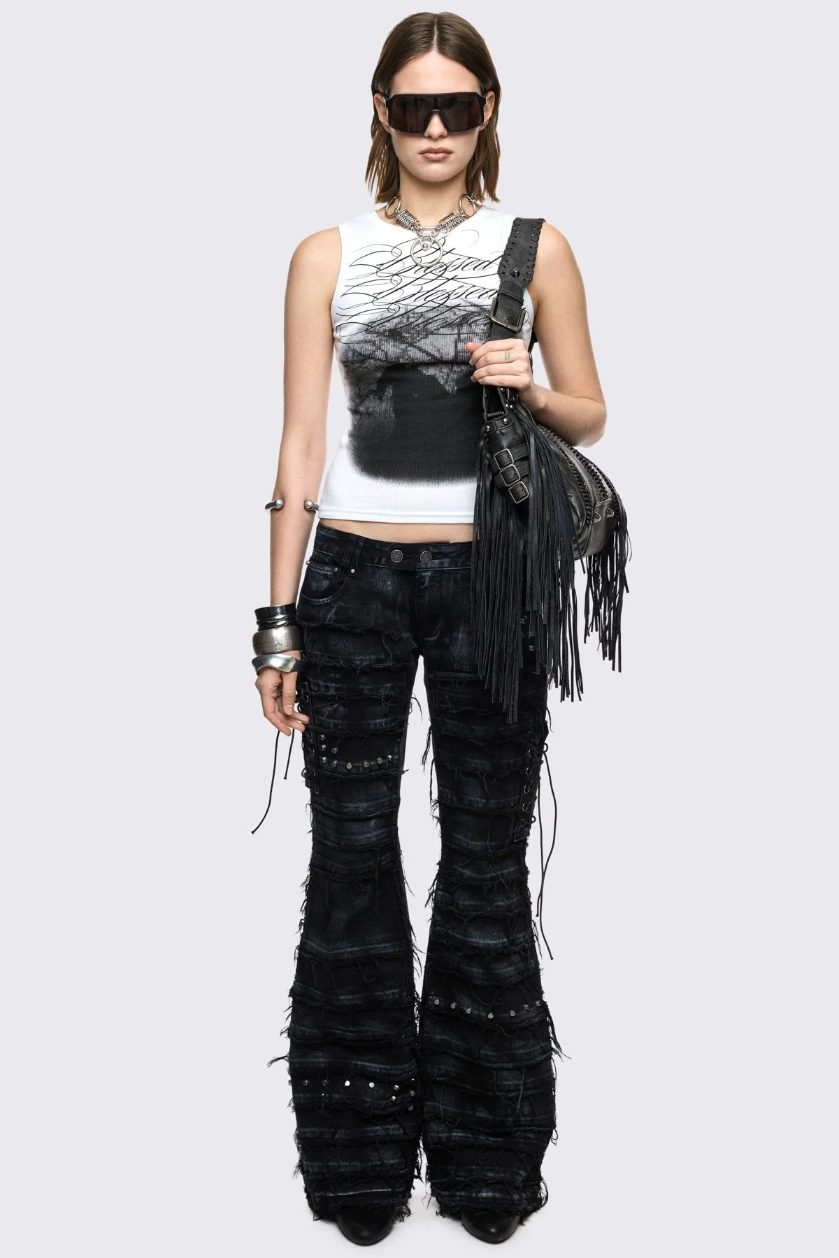 Dash Distressed Flared Jeans - Image 2