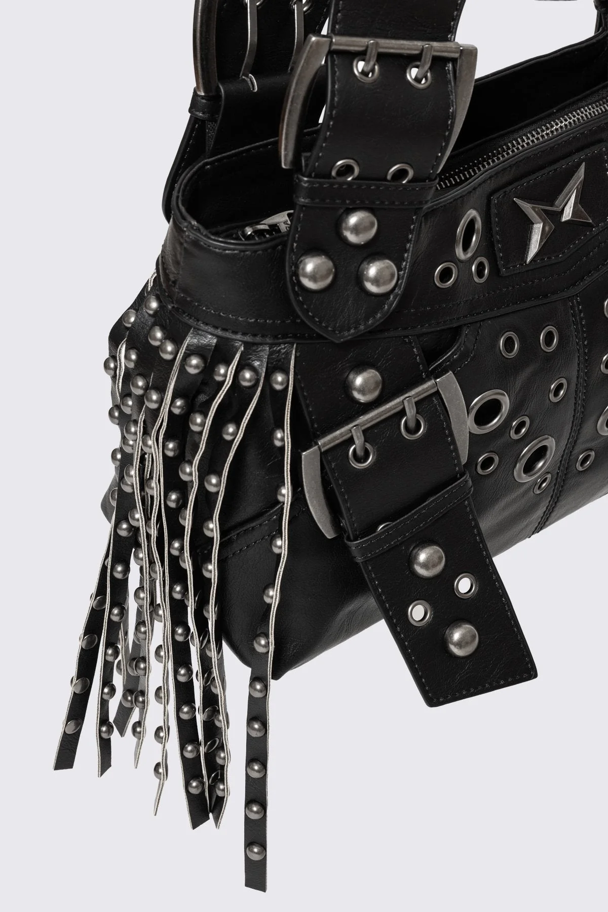 Fern Studded Fringe Shoulder Bag - Image 4