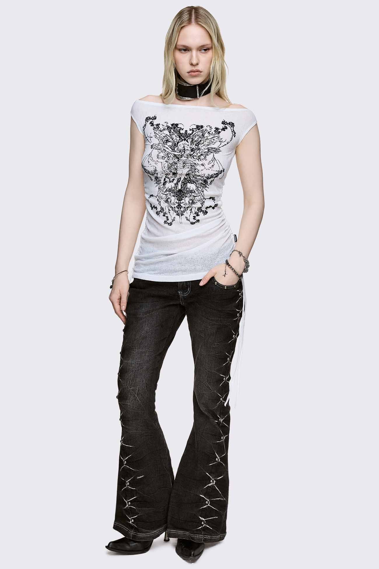 Forgive Me Not Boatneck Top - Image 4