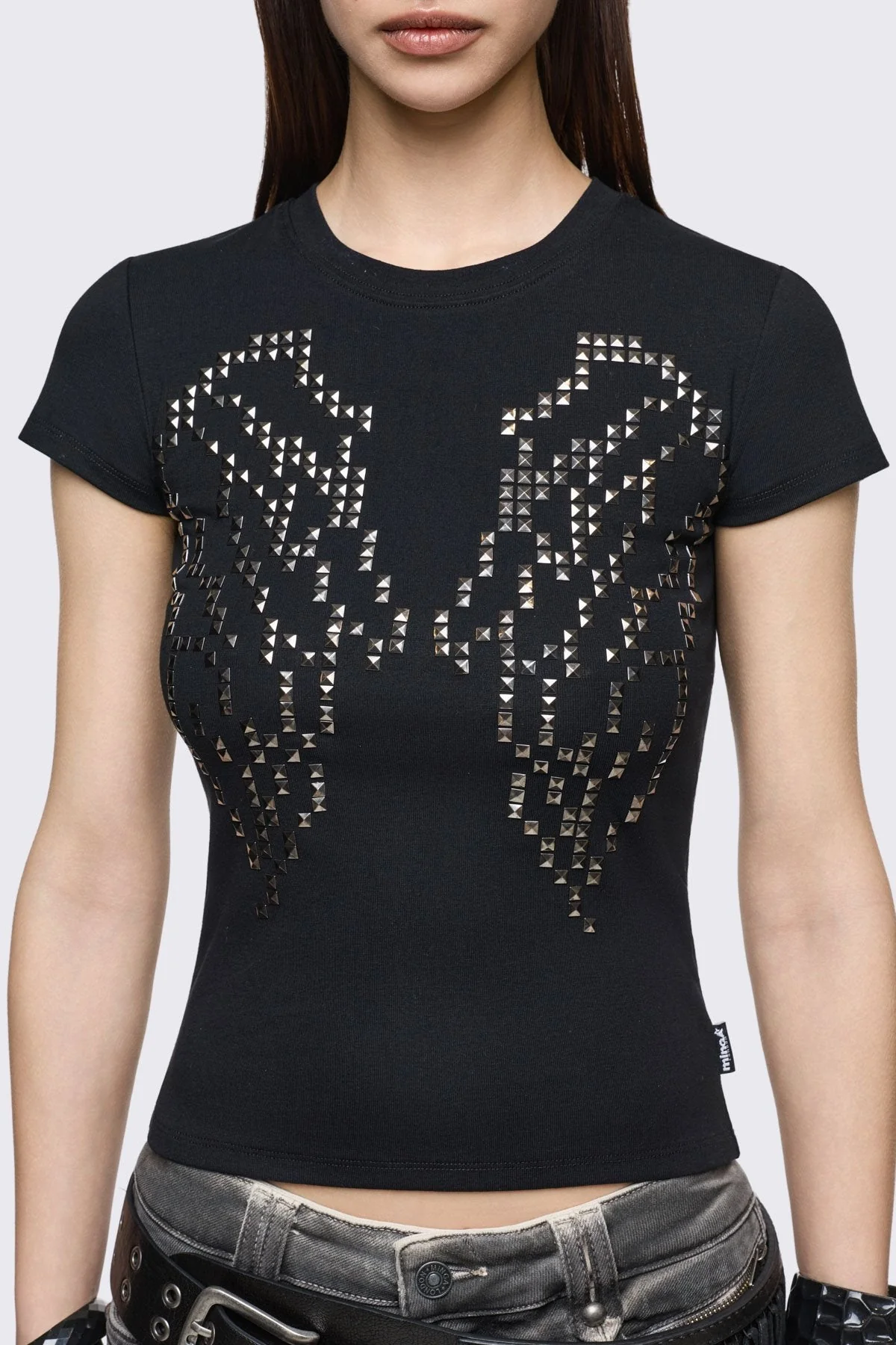 Glitter Flight Studded Baby Tee - Image 3