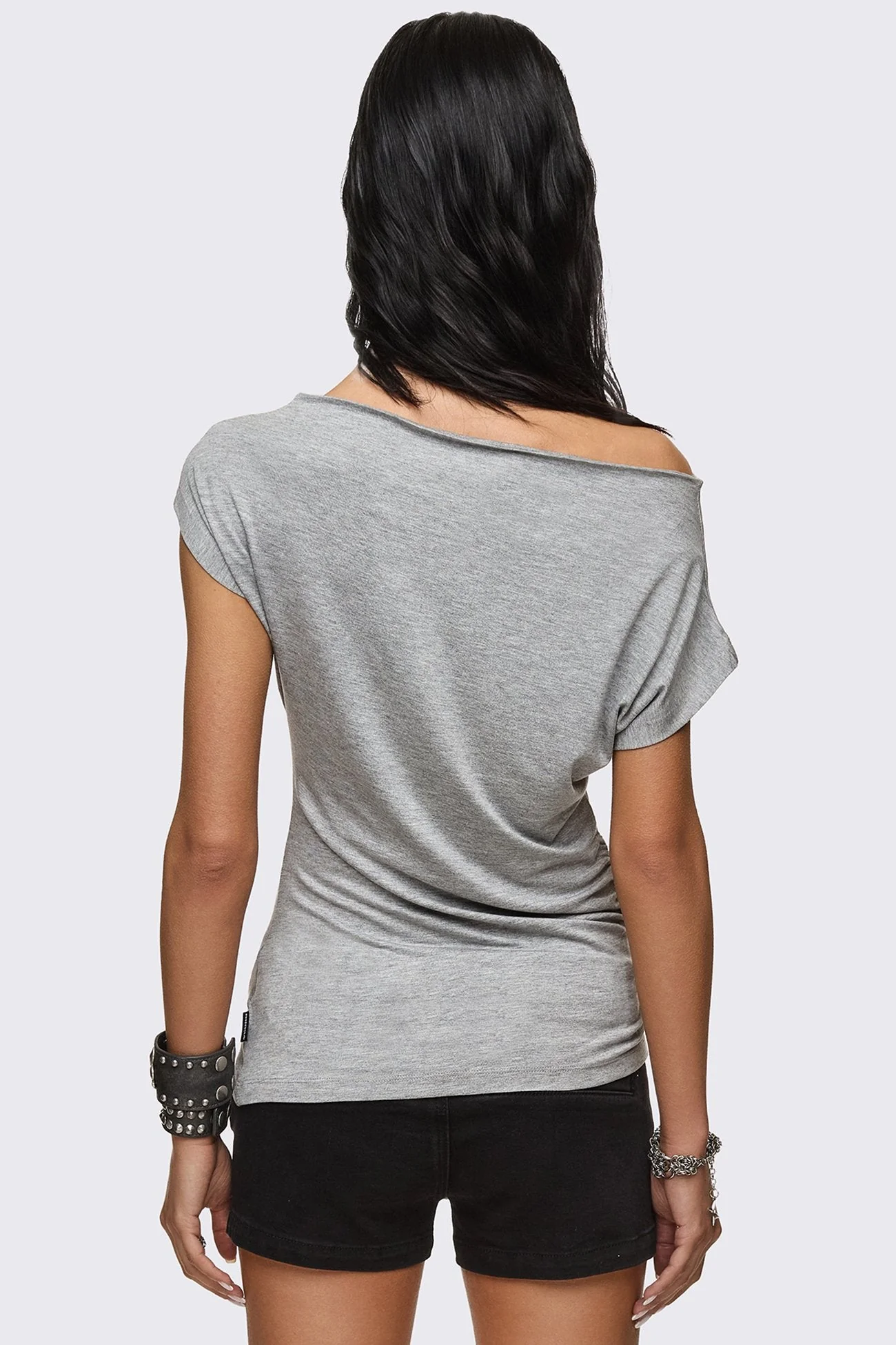 Glitz & Glitter Graphic Off-Shoulder Top - Image 5