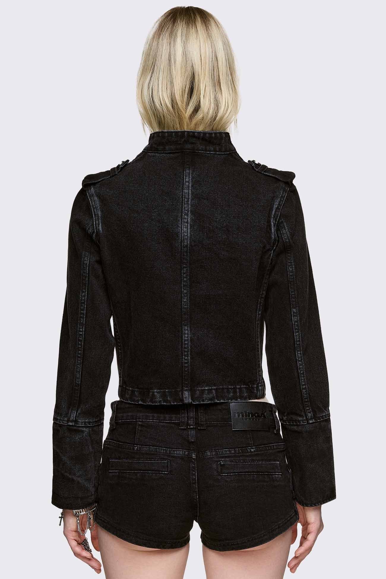 Hilda Military Denim Jacket - Image 8