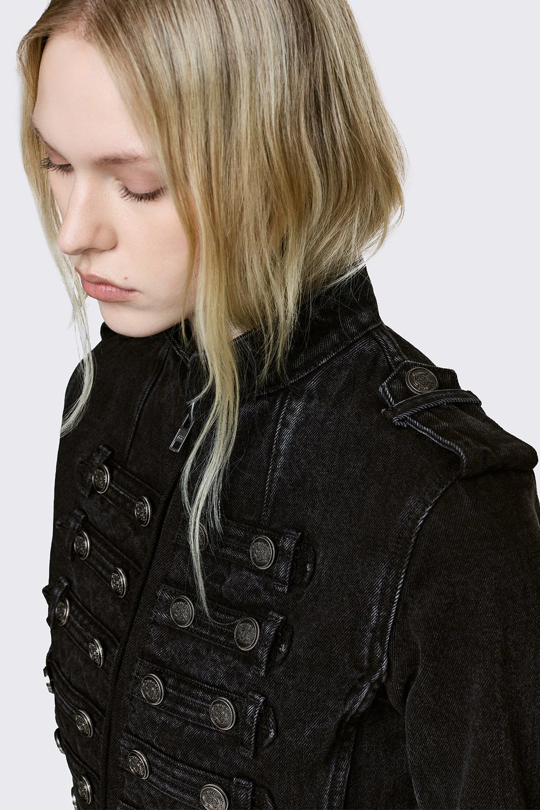 Hilda Military Denim Jacket - Image 9