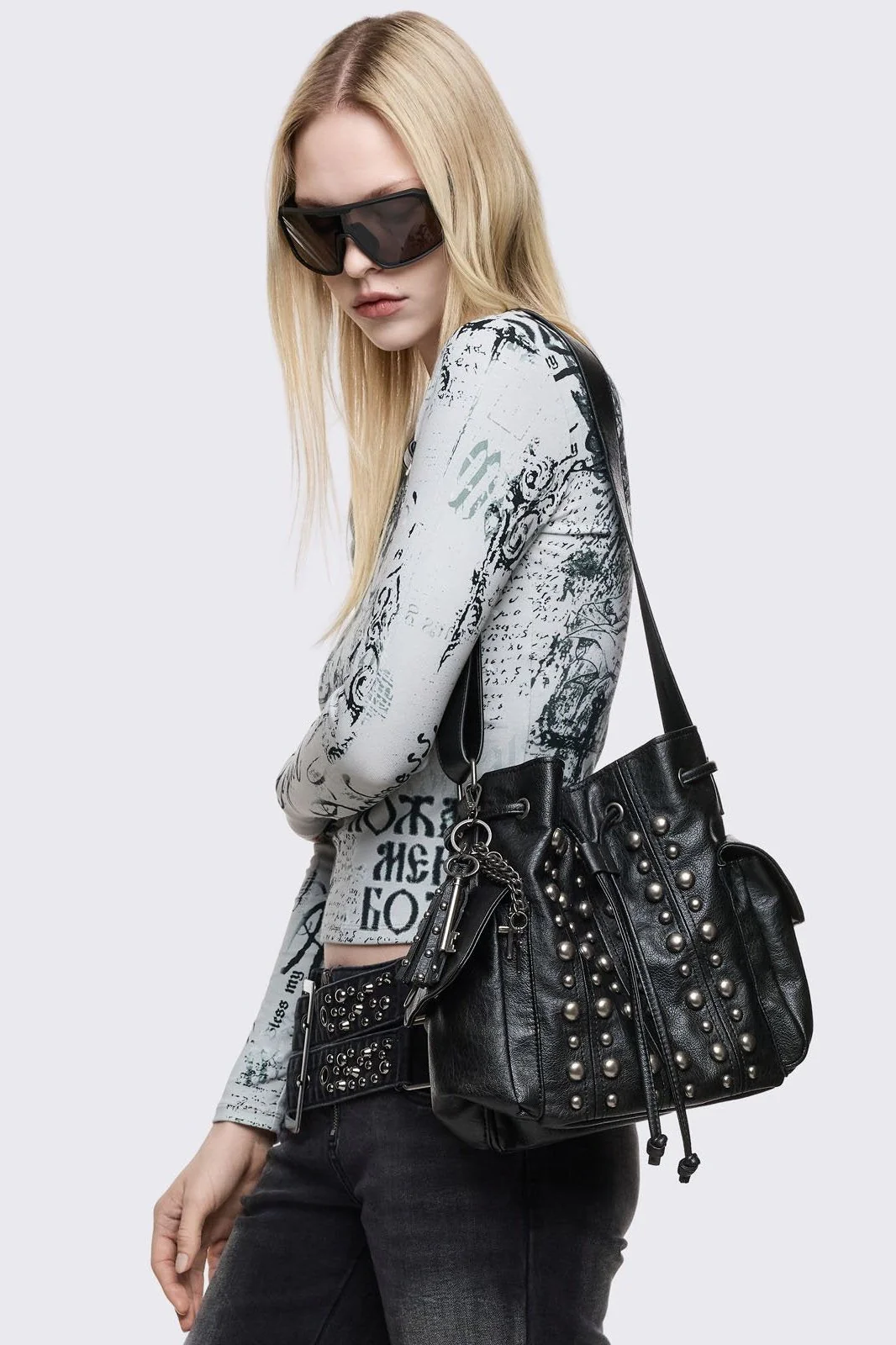 Kara Faux Leather Bucket Bag - Image 2