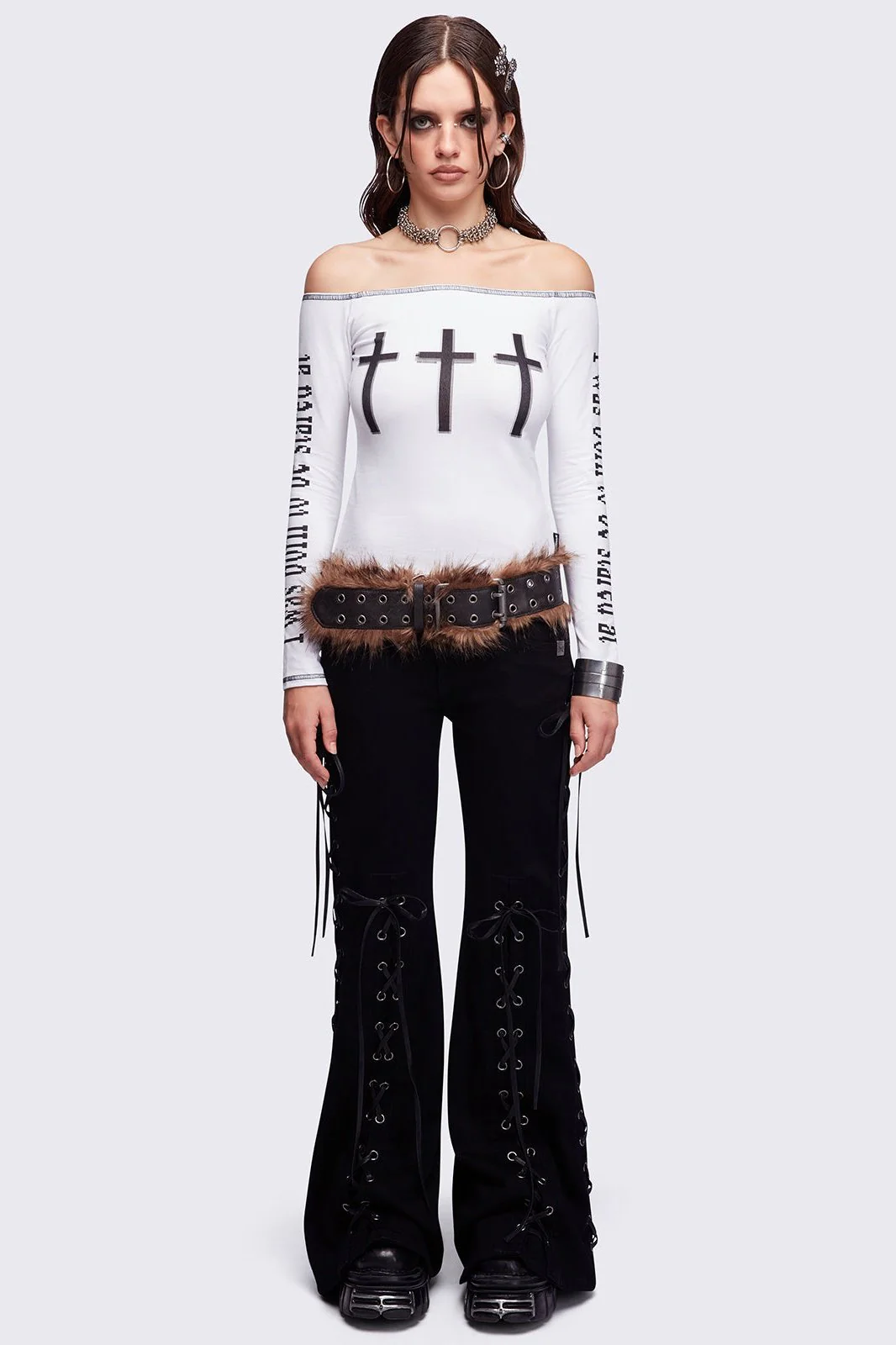 Look at Me White Off-Shoulder Top - Image 2
