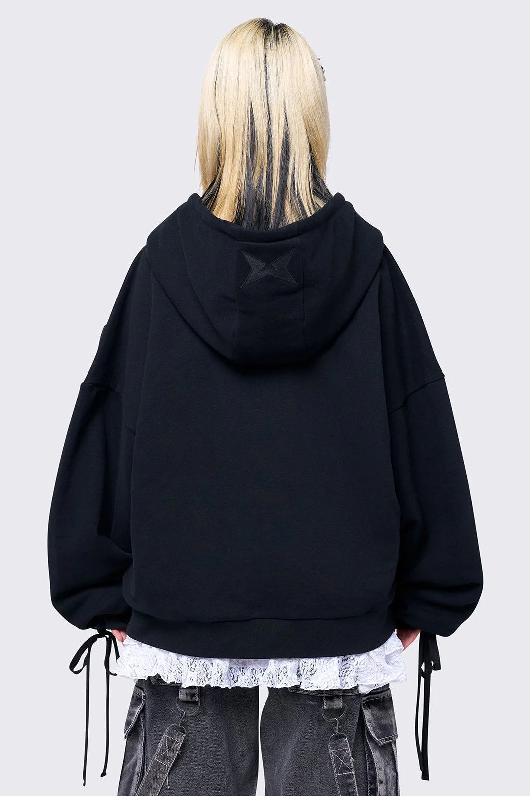 Mia Black Zip Up Hoodie - Image 6