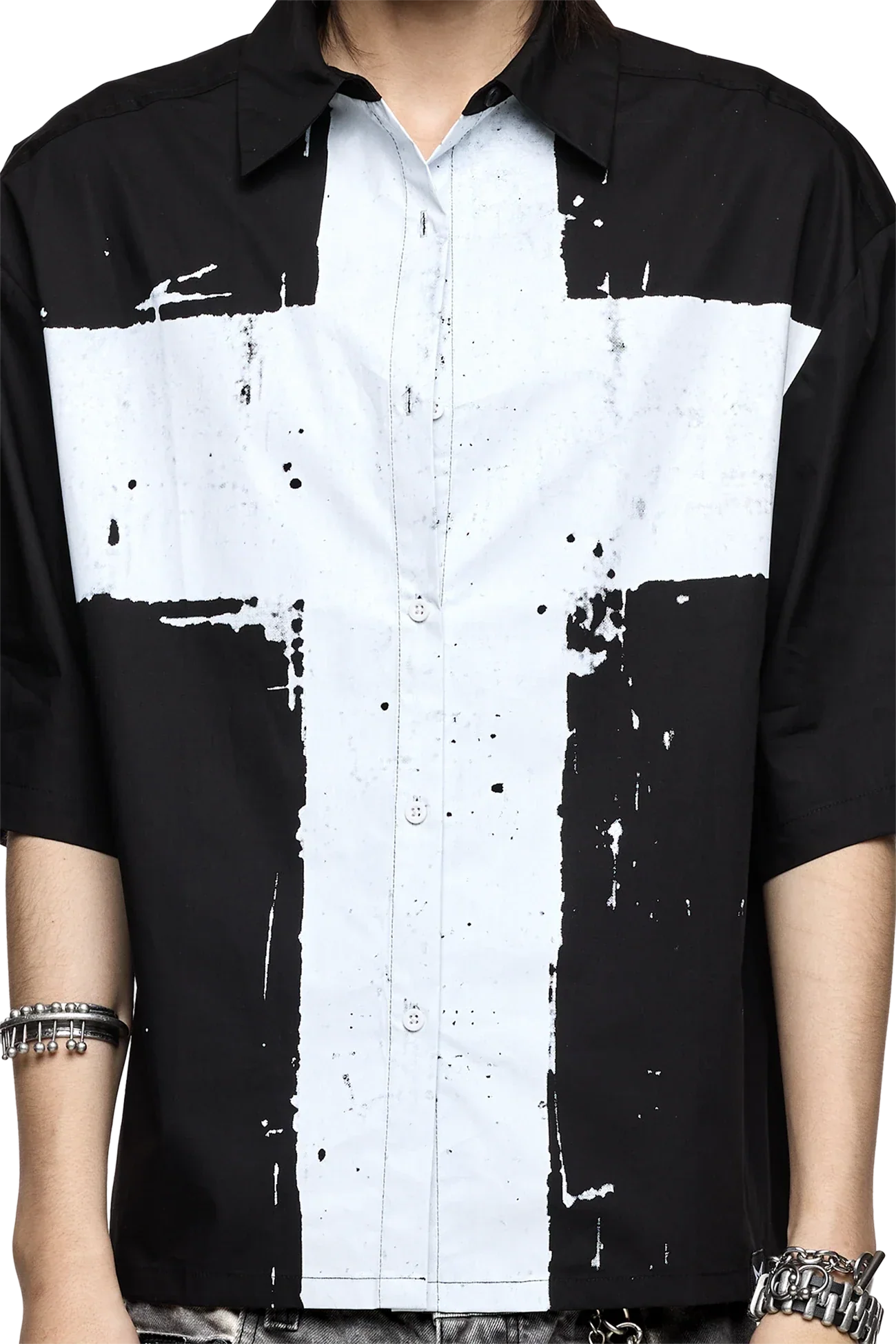 Never Saint Black Shirt - Image 3