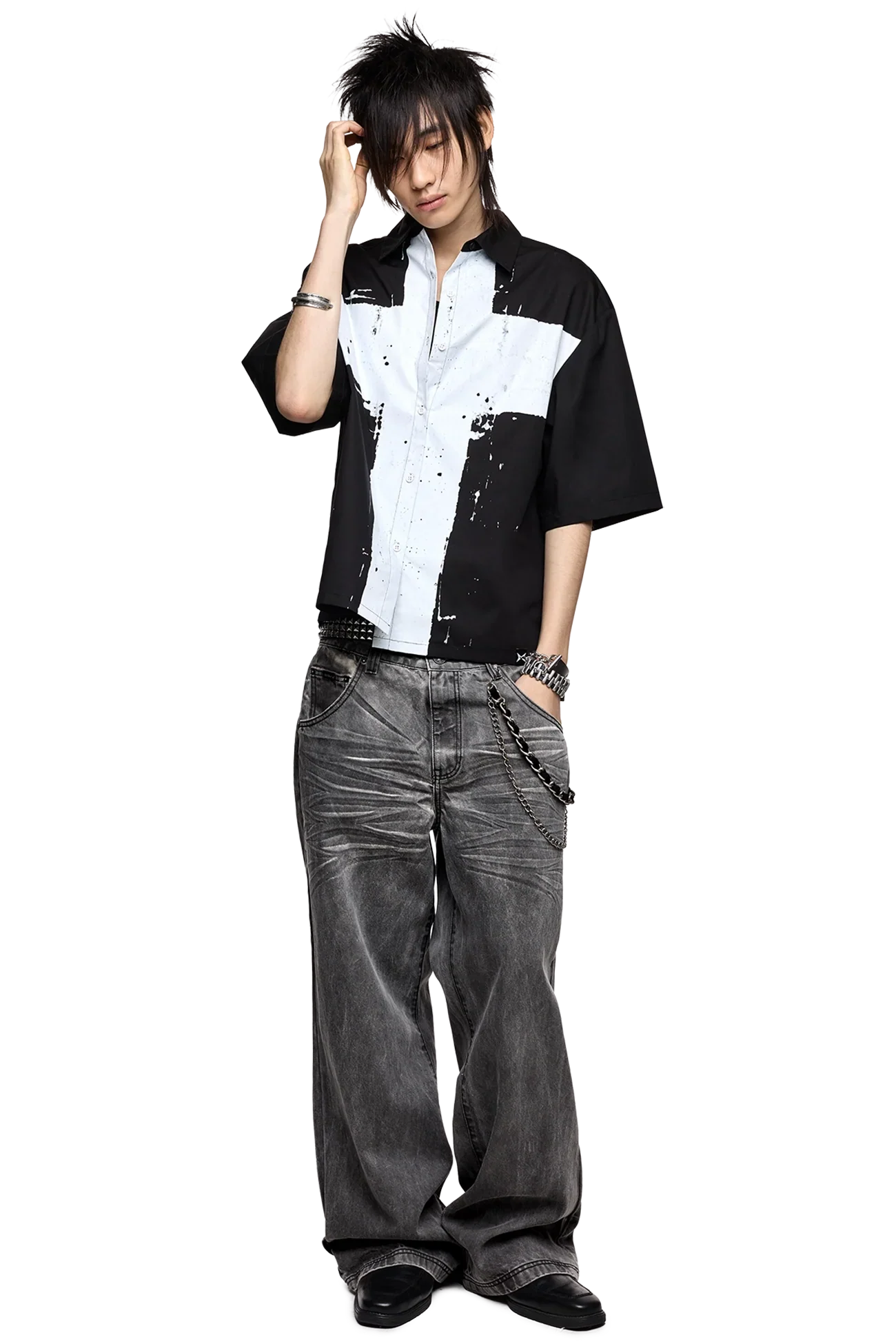 Never Saint Black Shirt - Image 4