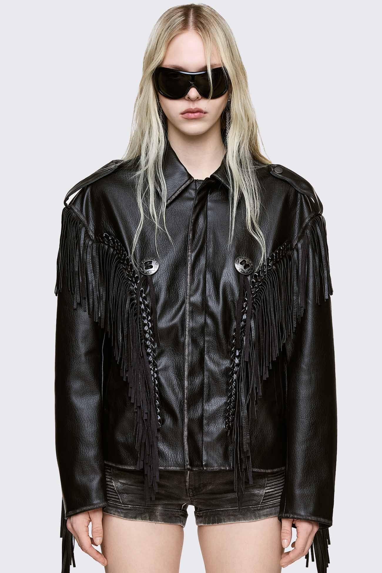Nomad Fringe Biker Jacket - Image 6