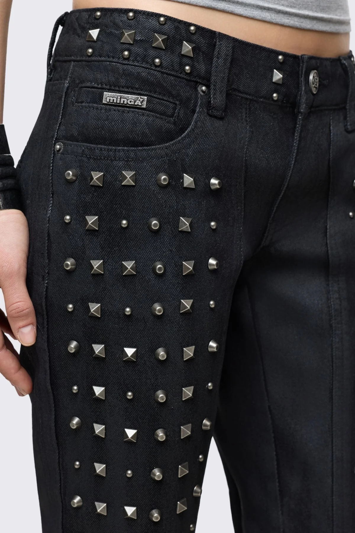 Riot Studded Bootcut Jeans - Image 3