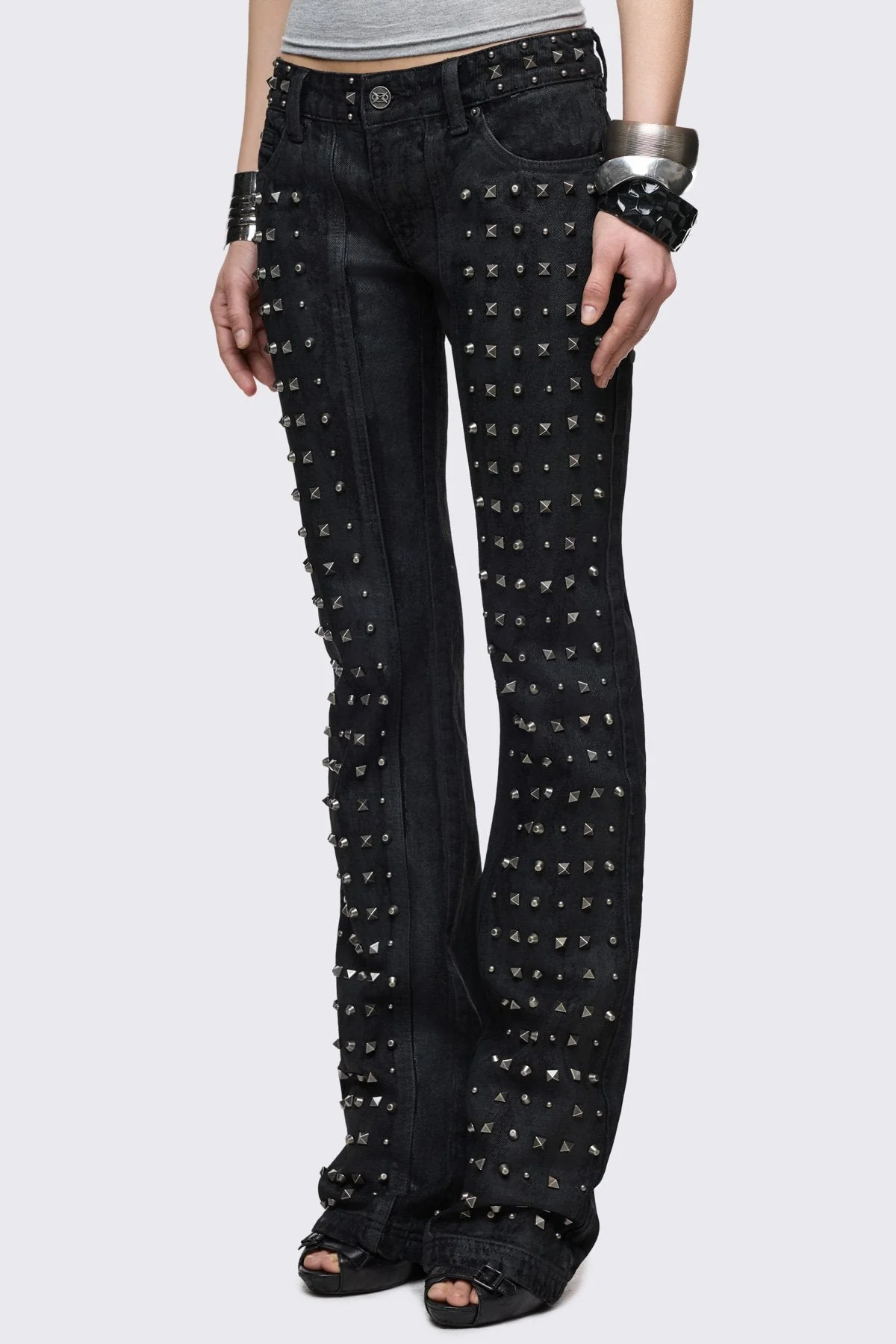 Riot Studded Bootcut Jeans - Image 4