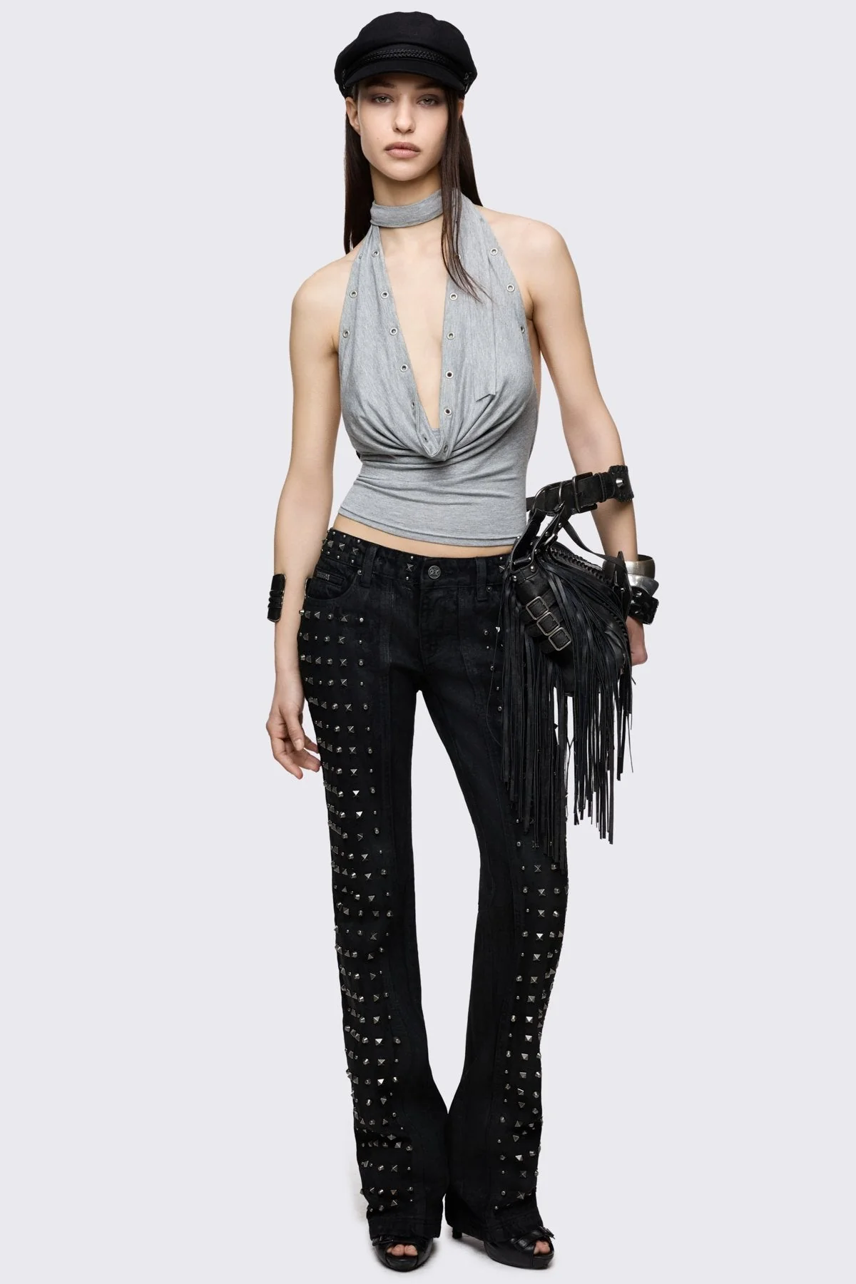 Riot Studded Bootcut Jeans - Image 5