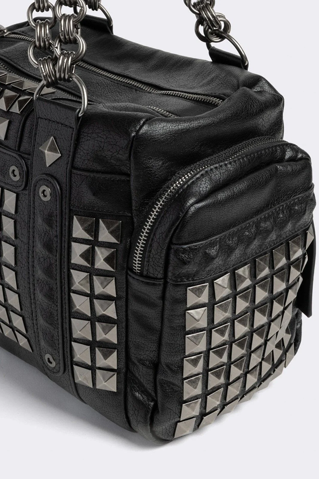 Ruthless Studded Faux Leather Shoulder Bag - Image 3