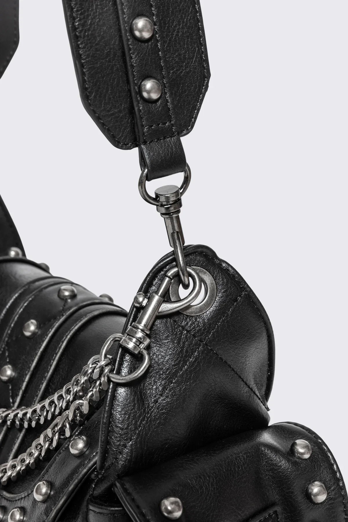 Sloane Studded Faux Leather Shoulder Bag - Image 8