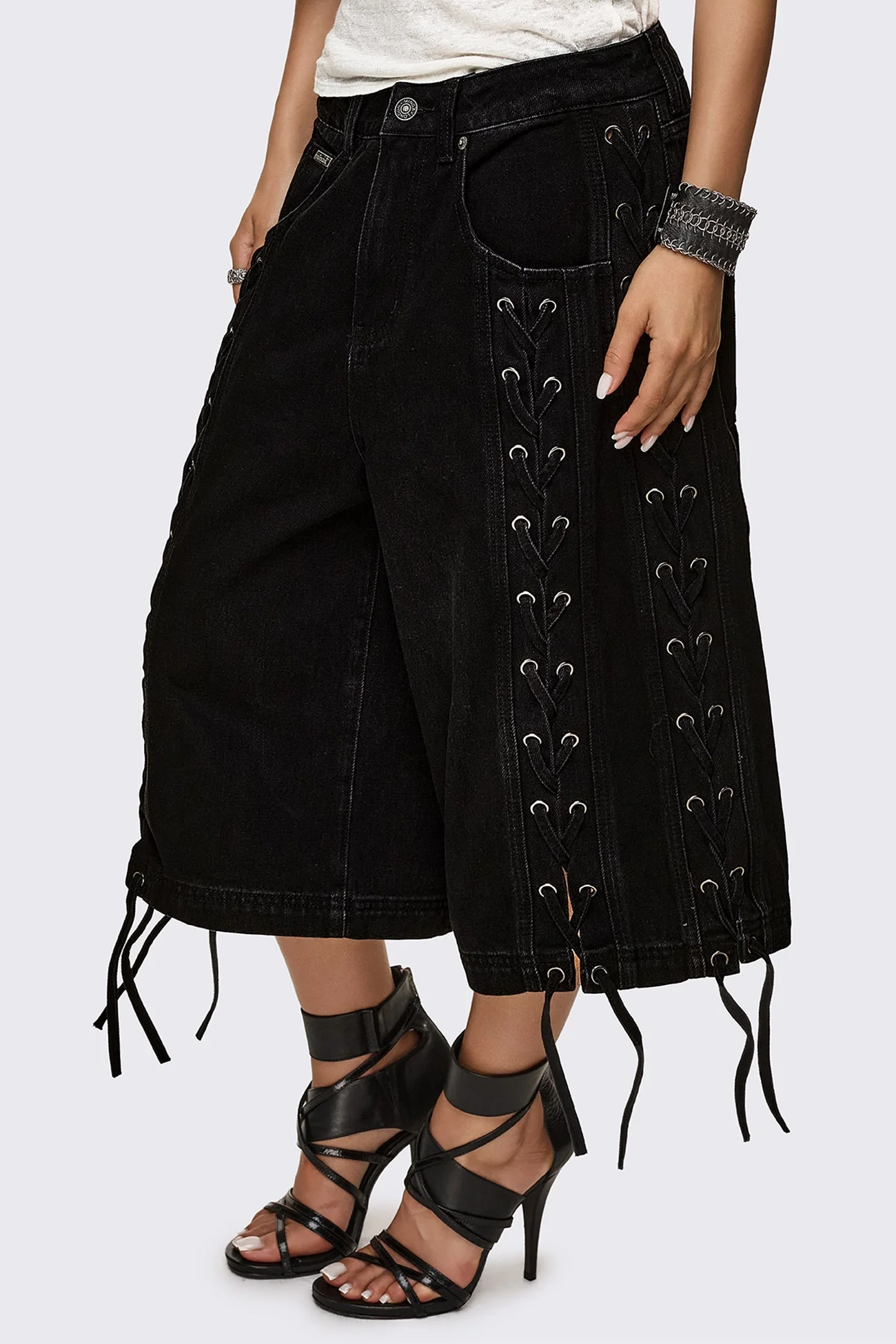 Tension Lace-Up Jorts - Image 6