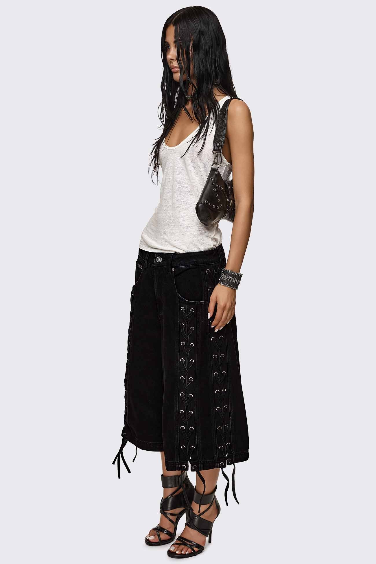 Tension Lace-Up Jorts - Image 8
