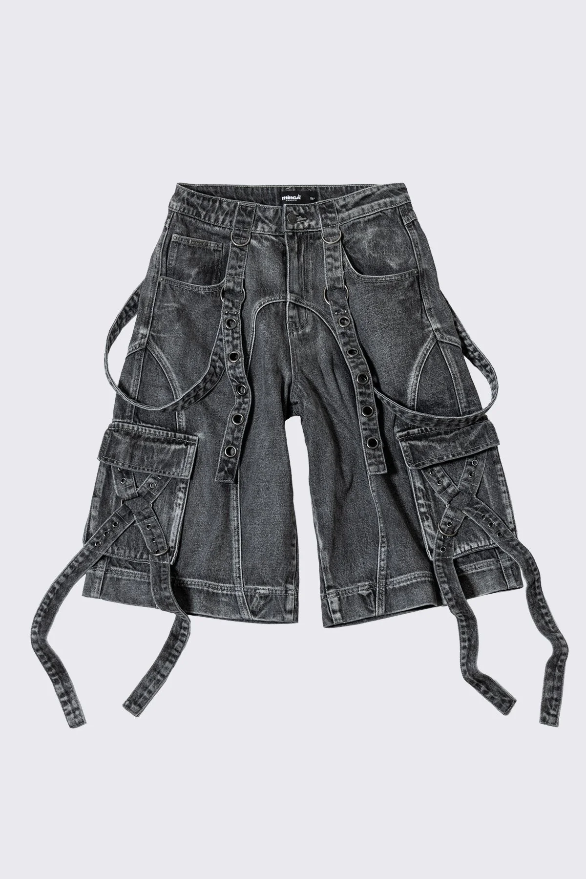 Trek Grey Washed Cargo Jorts - Image 10