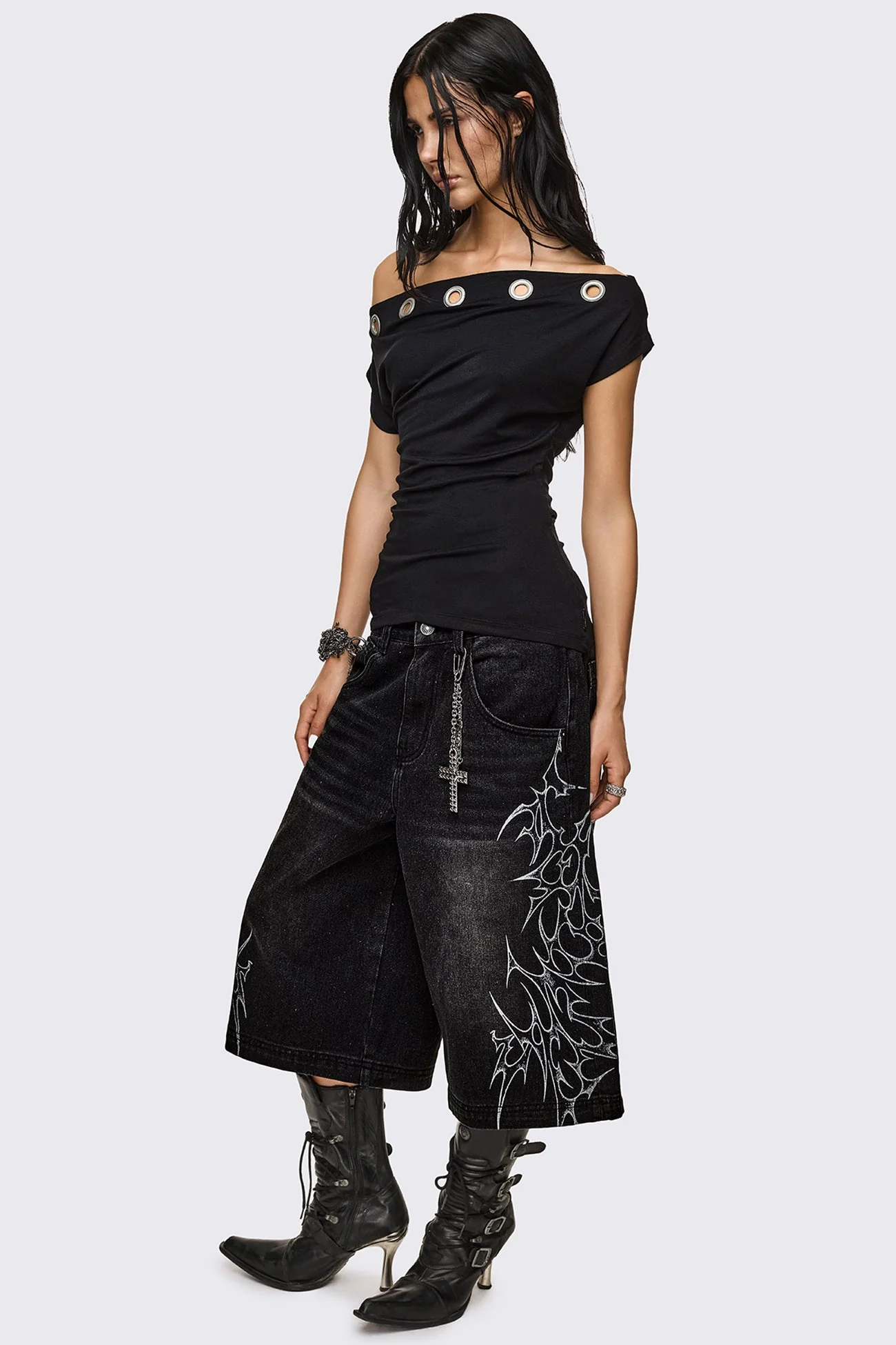 Zadie Eyelet Off-Shoulder Top - Image 4
